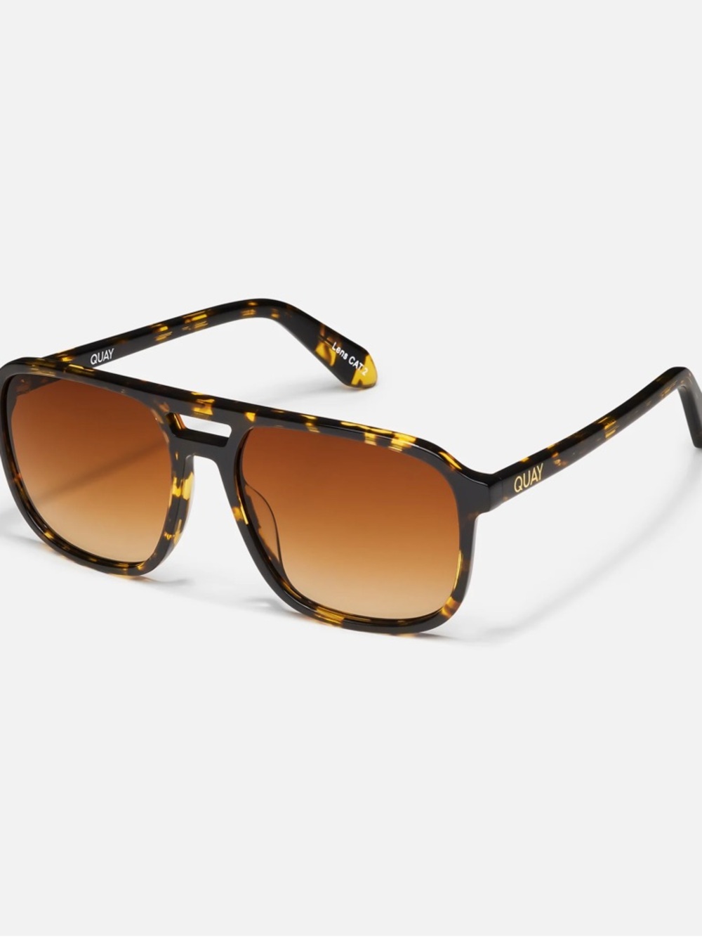 Quay Australia Tortoiseshell Sunglasses with Brown Gradient Lenses